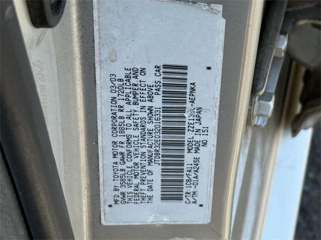 used 2003 Toyota Corolla car, priced at $7,500