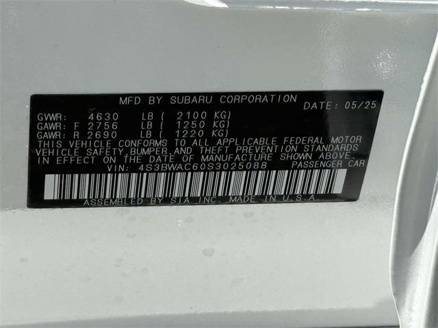 new 2025 Subaru Legacy car, priced at $29,244