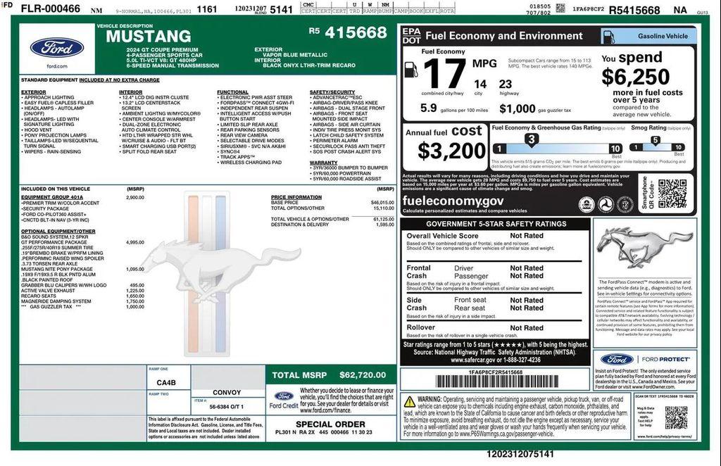 used 2024 Ford Mustang car, priced at $46,999
