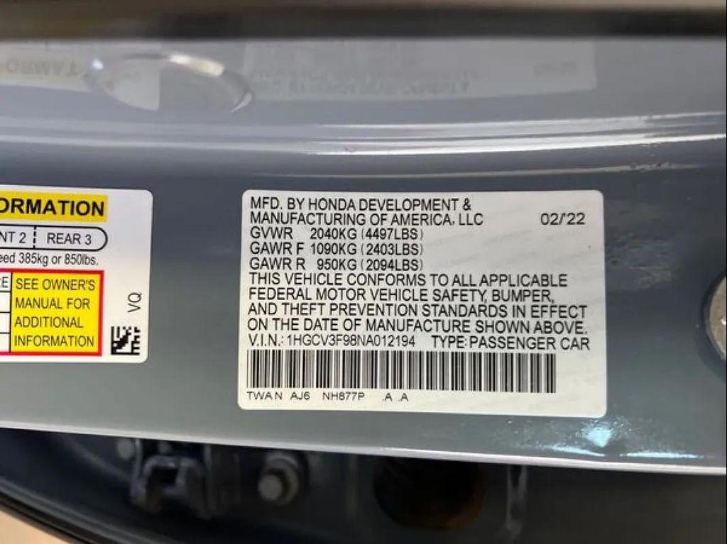 used 2022 Honda Accord Hybrid car, priced at $27,999