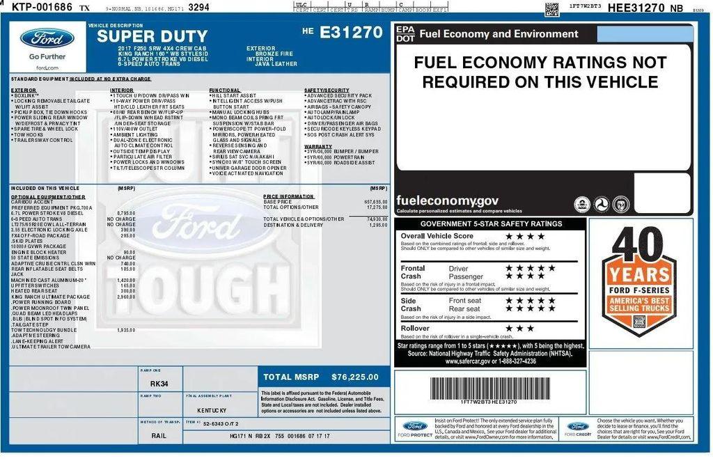 used 2017 Ford F-250 car, priced at $41,999