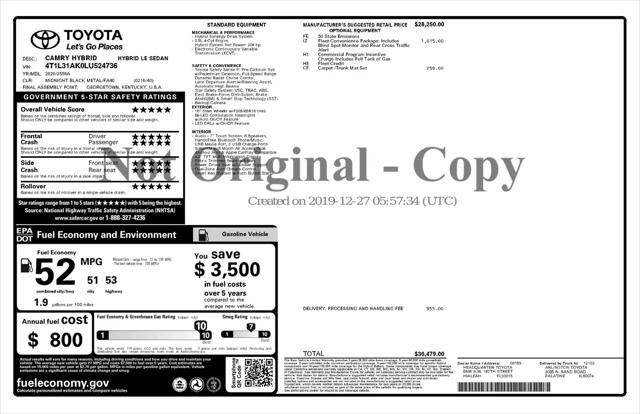 used 2020 Toyota Camry car, priced at $24,999