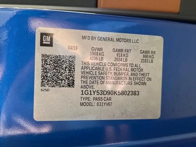 used 2019 Chevrolet Corvette car, priced at $159,999