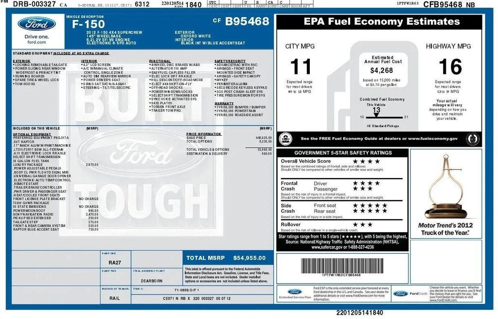 used 2012 Ford F-150 car, priced at $27,999