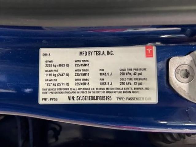 used 2018 Tesla Model 3 car, priced at $19,999