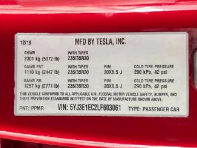 used 2020 Tesla Model 3 car, priced at $28,999