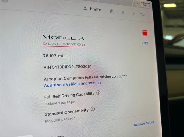 used 2020 Tesla Model 3 car, priced at $28,999