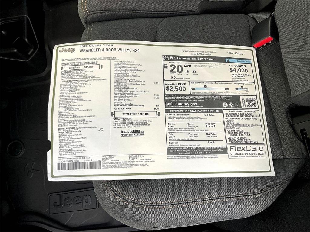 new 2026 Jeep Wrangler car, priced at $52,108