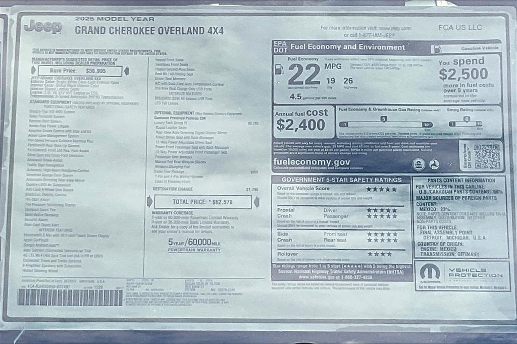 new 2025 Jeep Grand Cherokee car, priced at $55,051