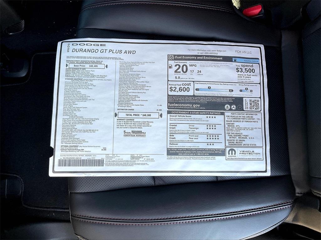 new 2025 Dodge Durango car, priced at $42,530