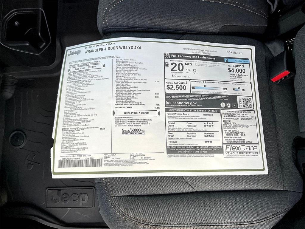 new 2026 Jeep Wrangler car, priced at $53,417