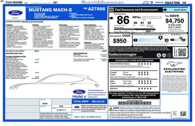new 2025 Ford Mustang Mach-E car, priced at $59,173