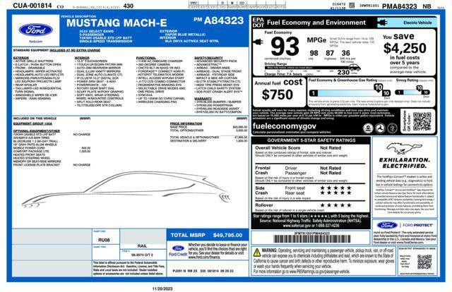new 2023 Ford Mustang Mach-E car, priced at $44,195