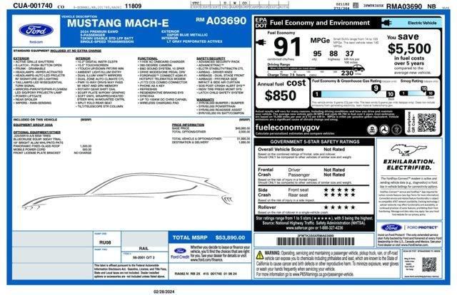 new 2024 Ford Mustang Mach-E car, priced at $48,390