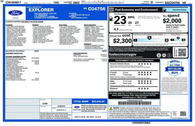 new 2025 Ford Explorer car, priced at $52,640