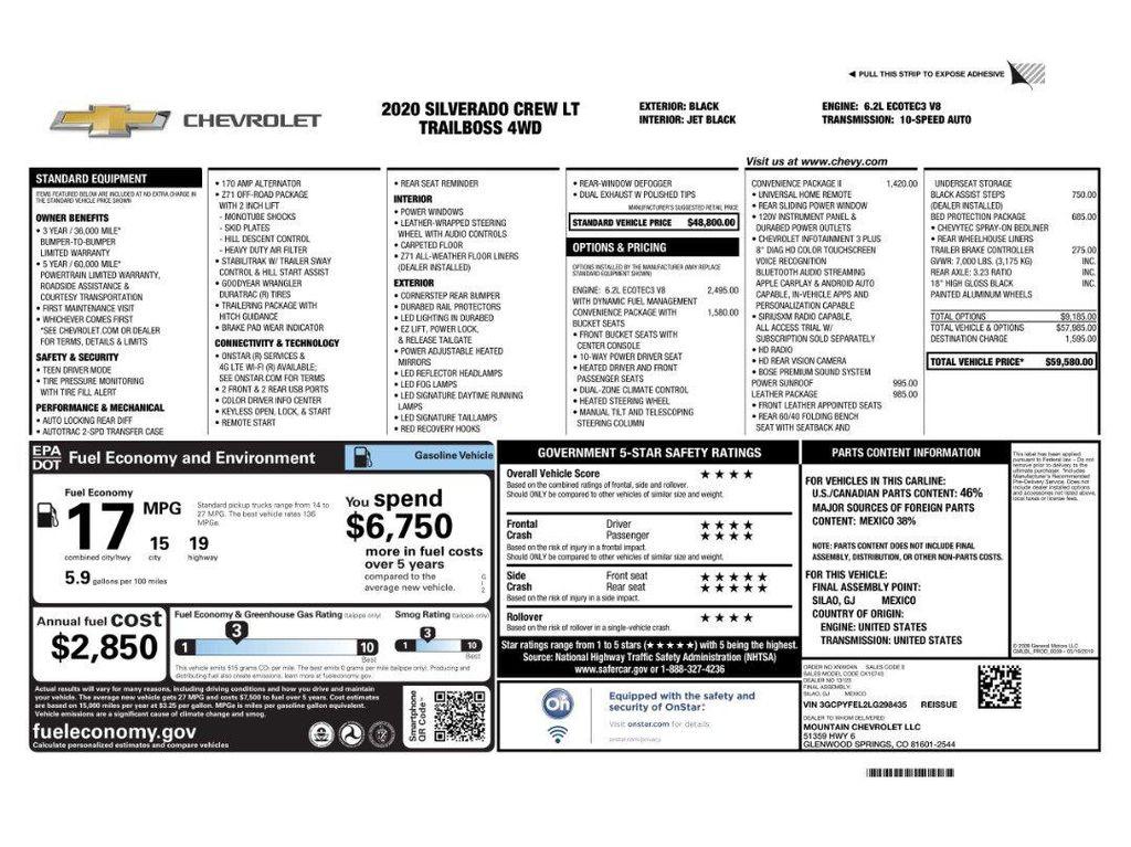 used 2020 Chevrolet Silverado 1500 car, priced at $36,491