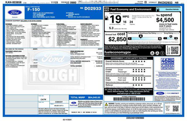 new 2024 Ford F-150 car, priced at $50,045