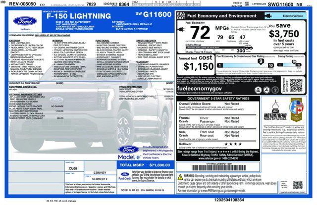 new 2025 Ford F-150 Lightning car, priced at $66,525