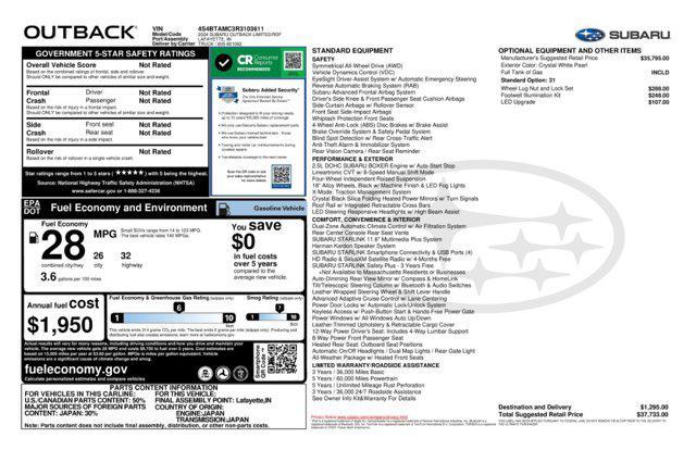 used 2024 Subaru Outback car, priced at $33,987
