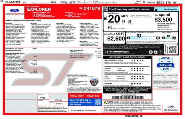 new 2025 Ford Explorer car, priced at $61,325