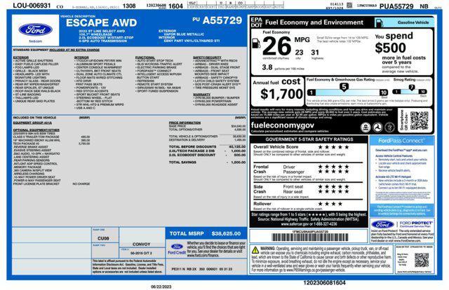 used 2023 Ford Escape car, priced at $34,687