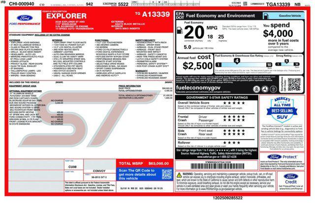 new 2026 Ford Explorer car, priced at $63,095