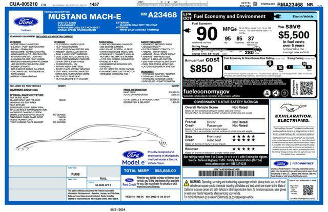 new 2024 Ford Mustang Mach-E car, priced at $56,385