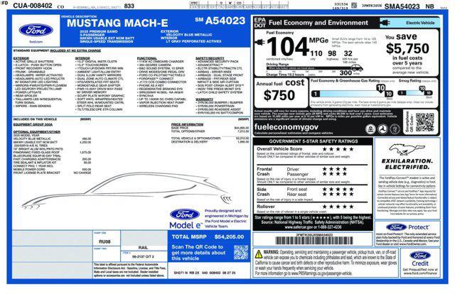 new 2025 Ford Mustang Mach-E car, priced at $52,671