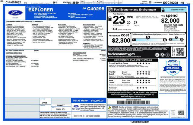 new 2025 Ford Explorer car, priced at $47,273