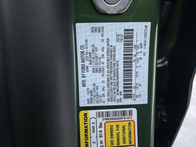 new 2025 Ford Bronco Sport car, priced at $45,359