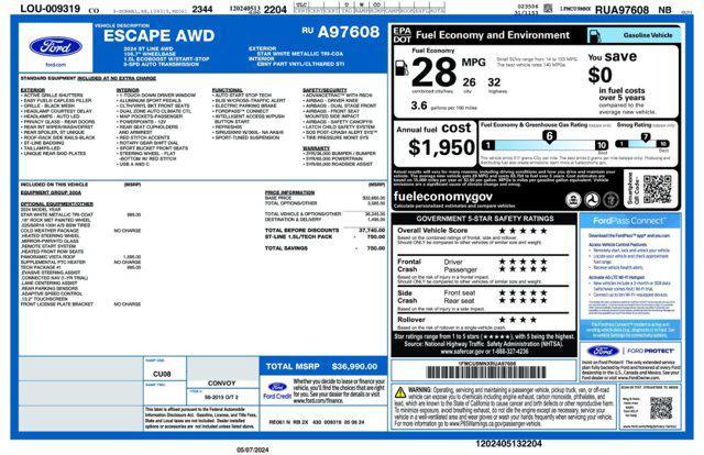 new 2024 Ford Escape car, priced at $34,740