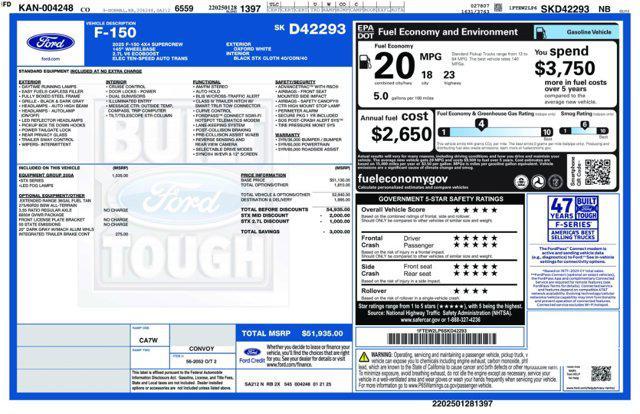 new 2025 Ford F-150 car, priced at $51,435