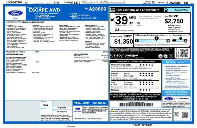 used 2025 Ford Escape car, priced at $29,971