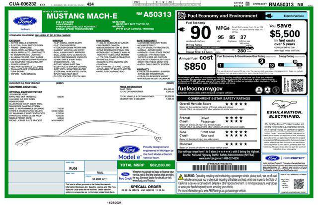 new 2024 Ford Mustang Mach-E car, priced at $59,730