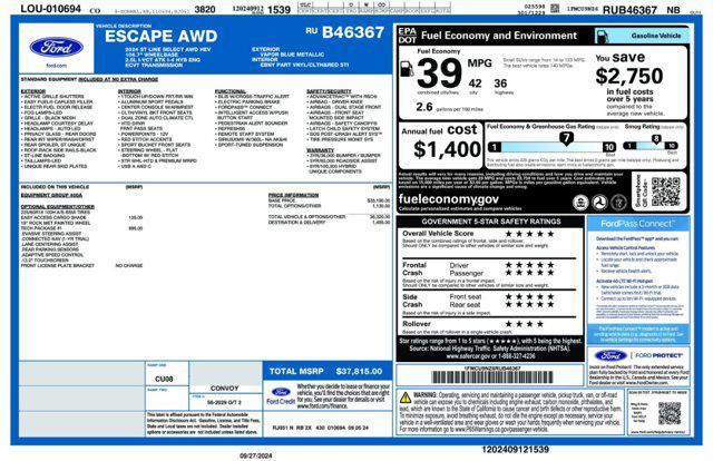 used 2024 Ford Escape car, priced at $32,971