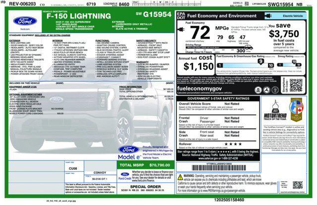 new 2025 Ford F-150 Lightning car, priced at $65,516