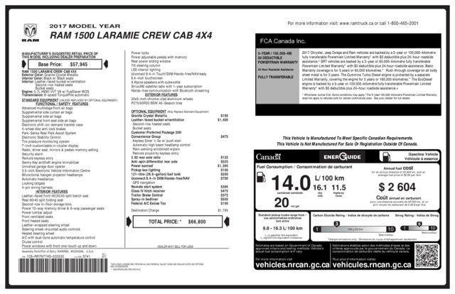 used 2017 Ram 1500 car, priced at $26,971