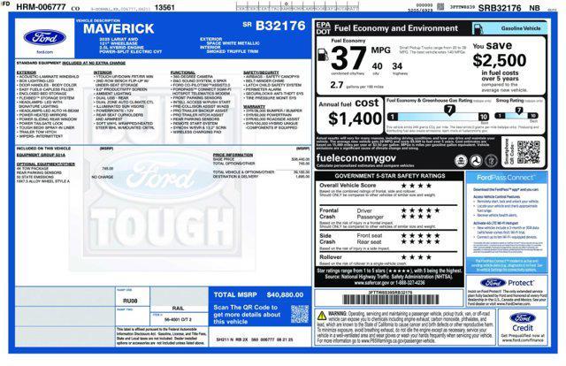 new 2025 Ford Maverick car, priced at $40,368