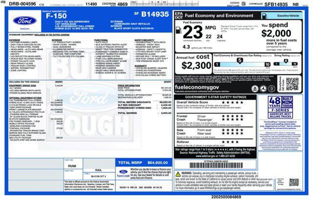 new 2025 Ford F-150 car, priced at $58,365