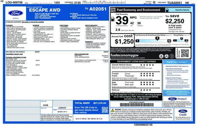 new 2026 Ford Escape car, priced at $35,959