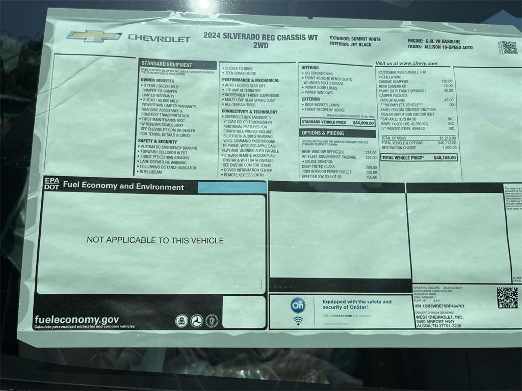 new 2024 Chevrolet Silverado 3500 car, priced at $48,108