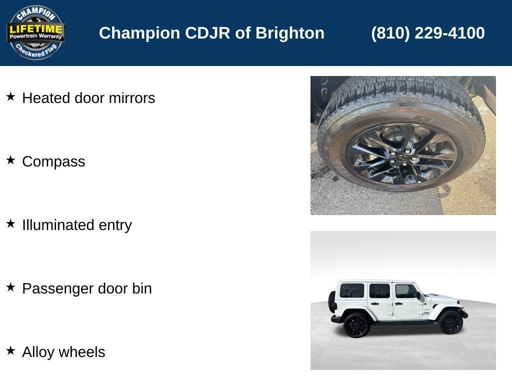 used 2022 Jeep Wrangler Unlimited 4xe car, priced at $29,854