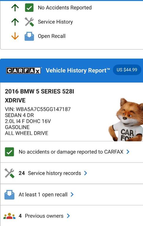 used 2016 BMW 528 car, priced at $7,499