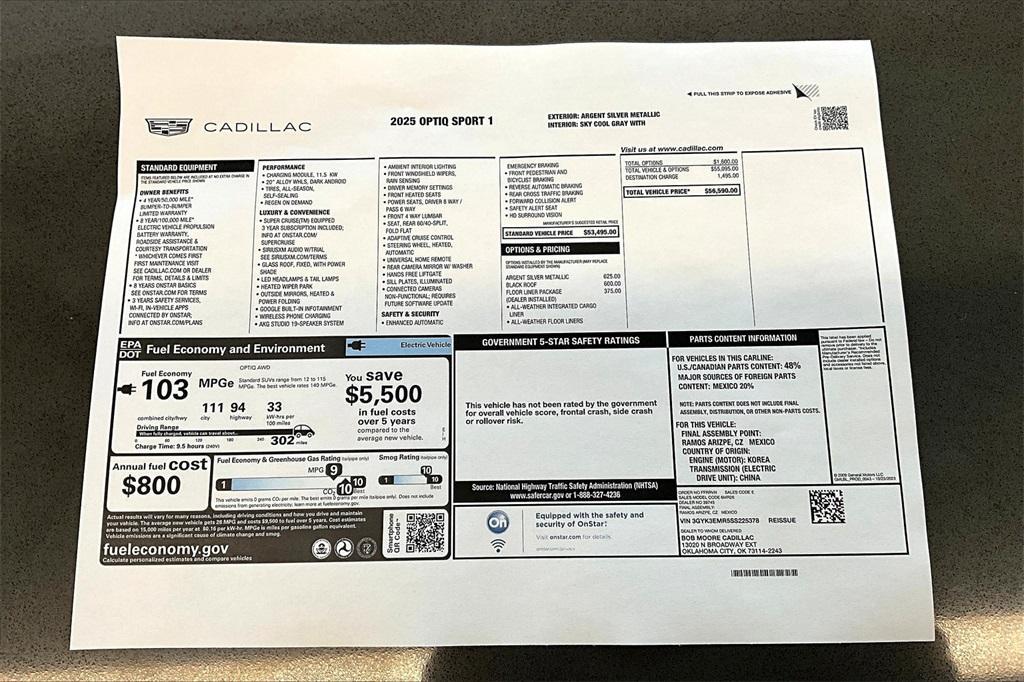 new 2025 Cadillac OPTIQ car