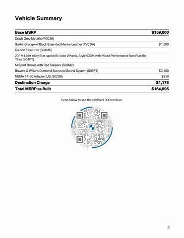 new 2024 BMW XM car, priced at $164,895