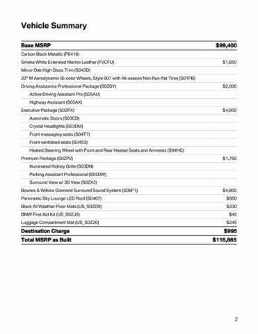 new 2024 BMW 740 car, priced at $116,865