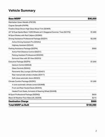 new 2025 BMW X5 car, priced at $100,090