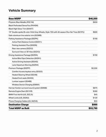 new 2024 BMW 330 car, priced at $53,790