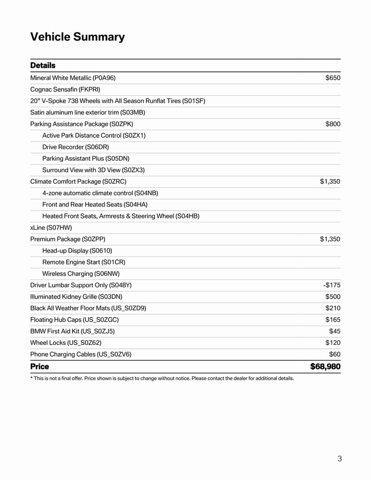 used 2023 BMW X6 car, priced at $68,980