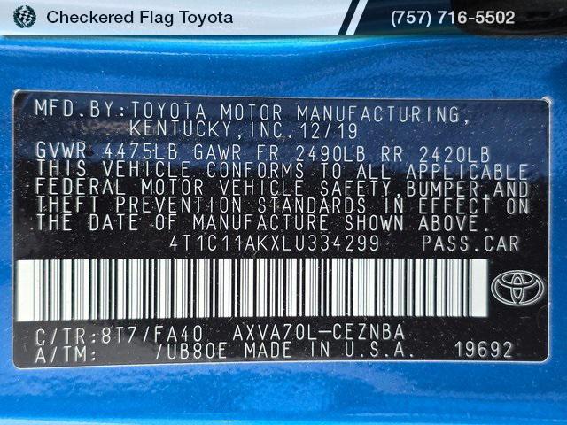 used 2020 Toyota Camry car, priced at $23,457